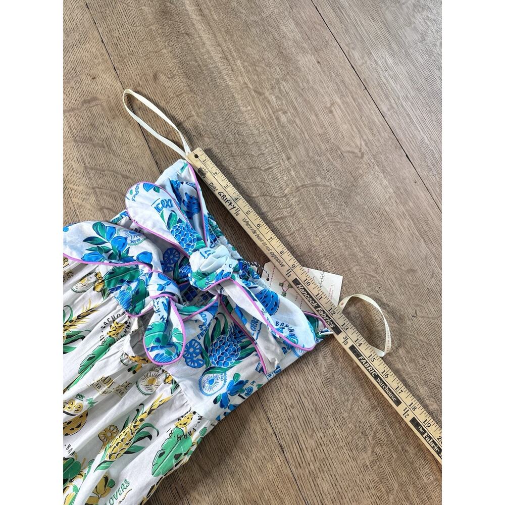 Farm Rio x Anthropologie Midi Dress Medium NWT Fruit Floral Tiered Cover Up - Picture 16 of 16